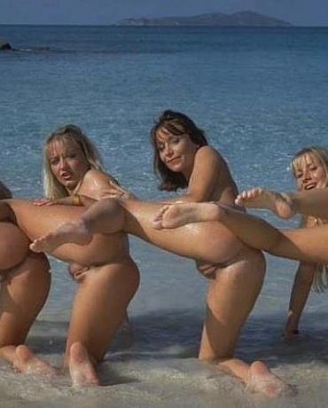 Five Girls on a beach