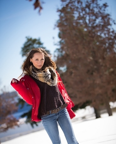 Melody Rose showing off in the snow