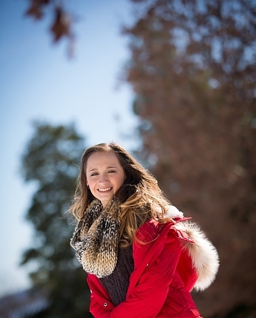 Melody Rose showing off in the snow