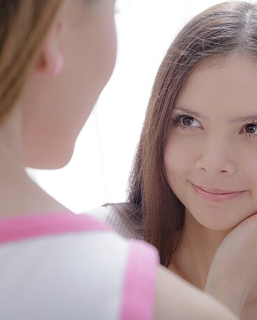 Eva and Peachy getting ready for the day